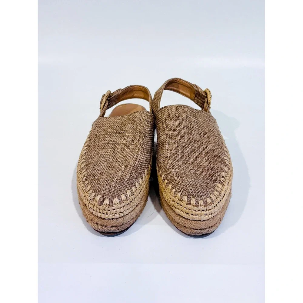 ZARA Beige espadrille sandals | Jute woven summer | Size 35 EU - Picture 4 of 9